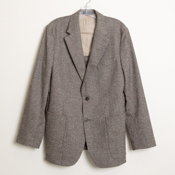 Banana Republic Italian Tweed Brown Suit 2pcs Jacket 42R Pants 36R - Picture 3 of 16